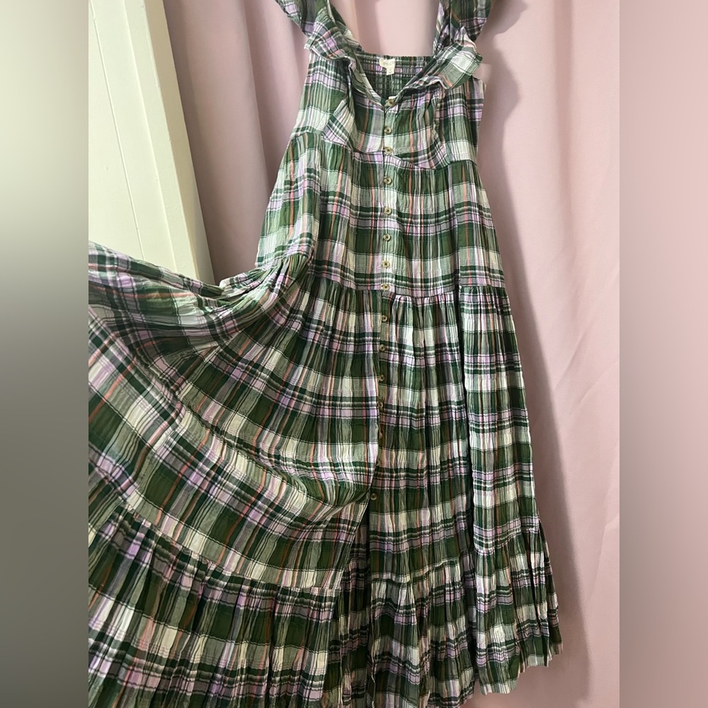✨Anthropologie Pilcro✨ Flutter Sleeve Tiered Dress - Picture 4 of 14